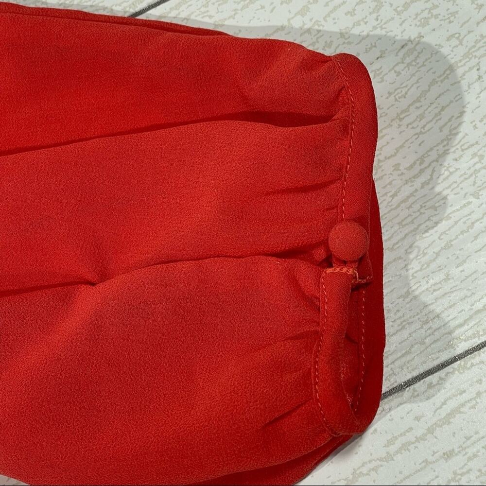 Sanctuary Burnt Orange Sheer Long Sleeve Shirt Size Medium - Picture 4 of 15